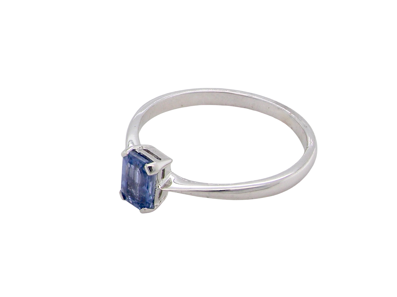 A solitaire Sapphire ring