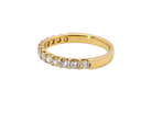 An 18 carat yellow gold half hoop diamond eternity ring originally purchased from Goldsmiths side view
