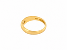 side An 18 carat yellow gold ring, sometimes referred to as a 'gypsy' ring. The diamond measures 2.4mm (0.05 carats) star set.