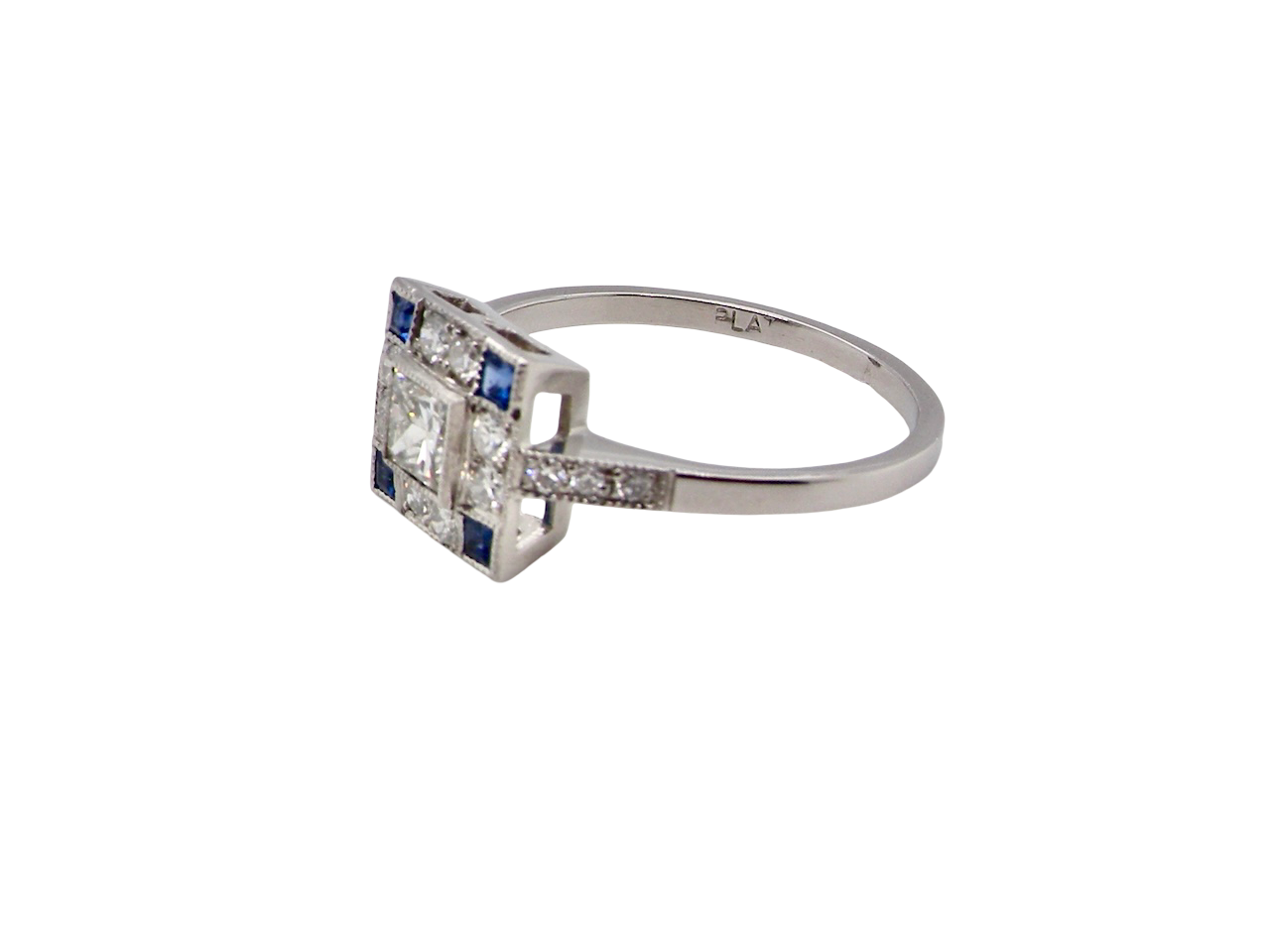 An Art Deco Style Platinum Cluster Ring