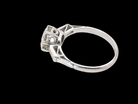 side An Art Deco solitaire ring showcasing a beautiful 1.75 carat diamond