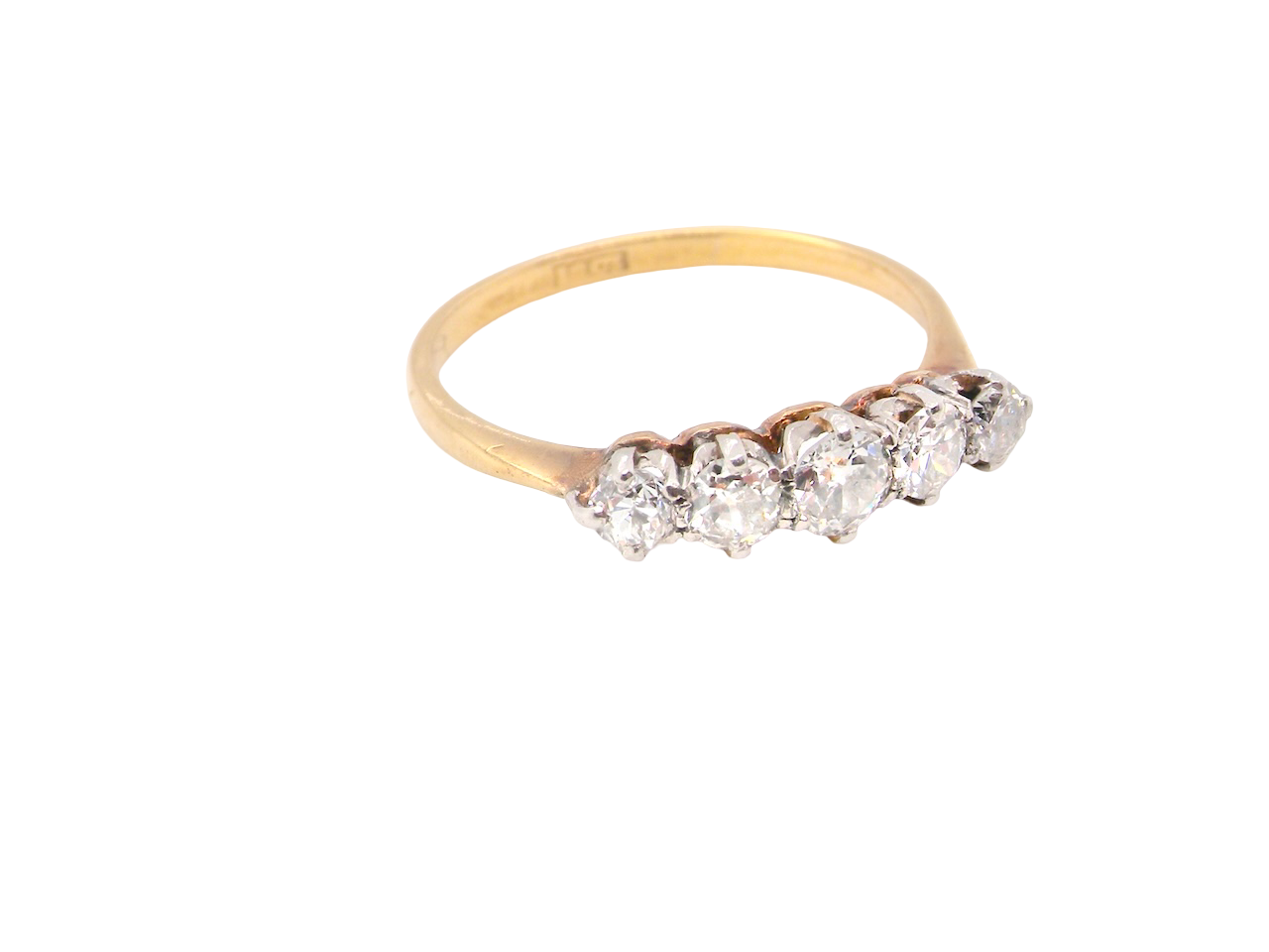 antique A vintage five stone diamond ring