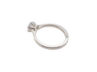 side ring is set with a superb GIA-certified brilliant-cut diamond, certificate no. 1383174901, weighing 0.70 carat. The diamond is of exceptional quality, graded D colour and VVS1 clarity, with excellent cut and polish and no fluorescence. Measurements: 5.48 x 5.67mm.