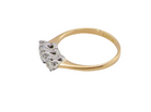 side  ring is set with three brilliant cut white diamonds, each 3mm diameter. (total estimated at 0.30 carats) Colour h-j, clarity Si. Claw set head, white gold, 