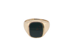 signet featuring a cushion-shaped bloodstone,