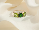  striking vintage dress ring showcases a cushion-cut spinel 