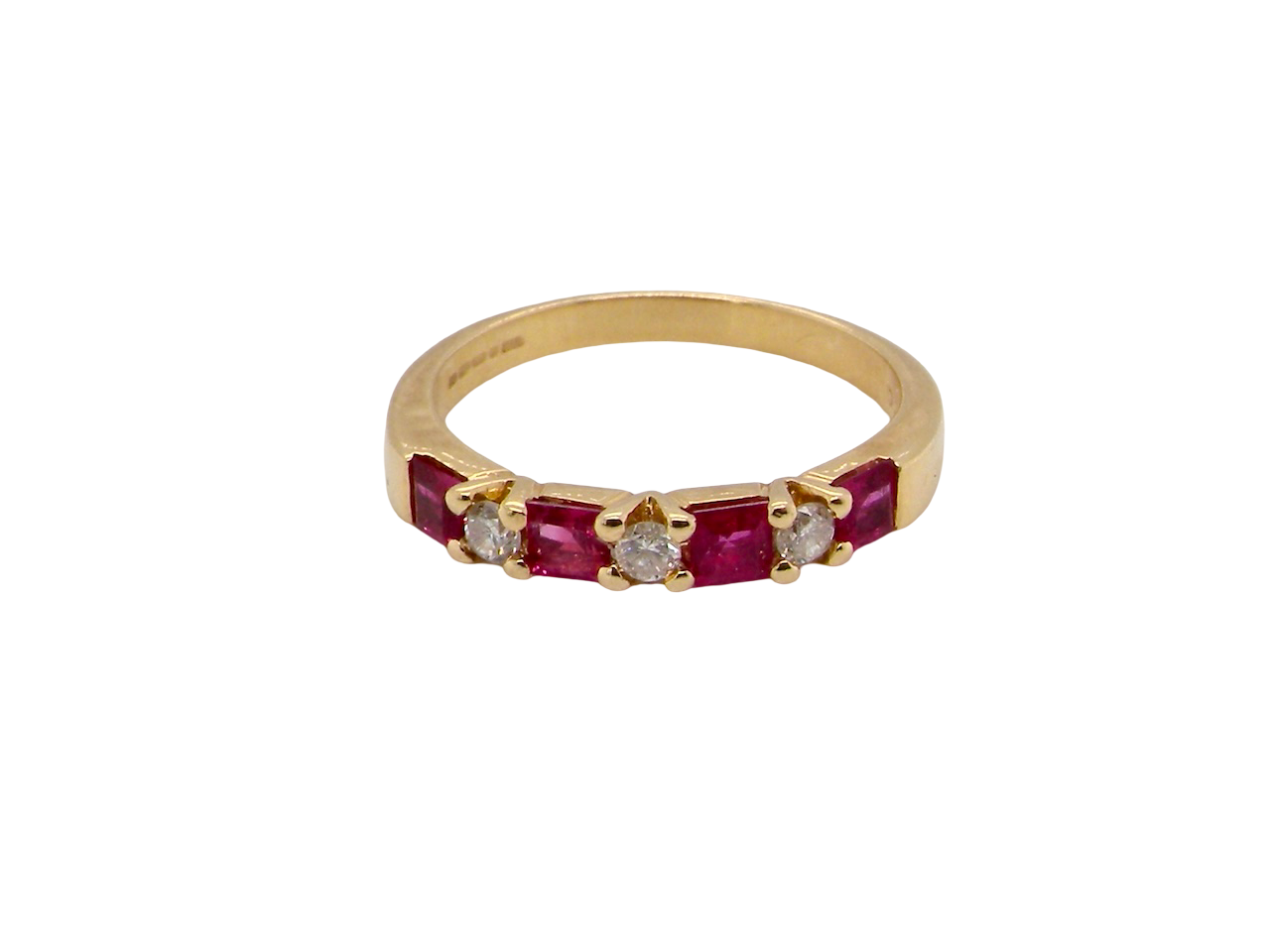 top A Ruby and Diamond eternity ring square