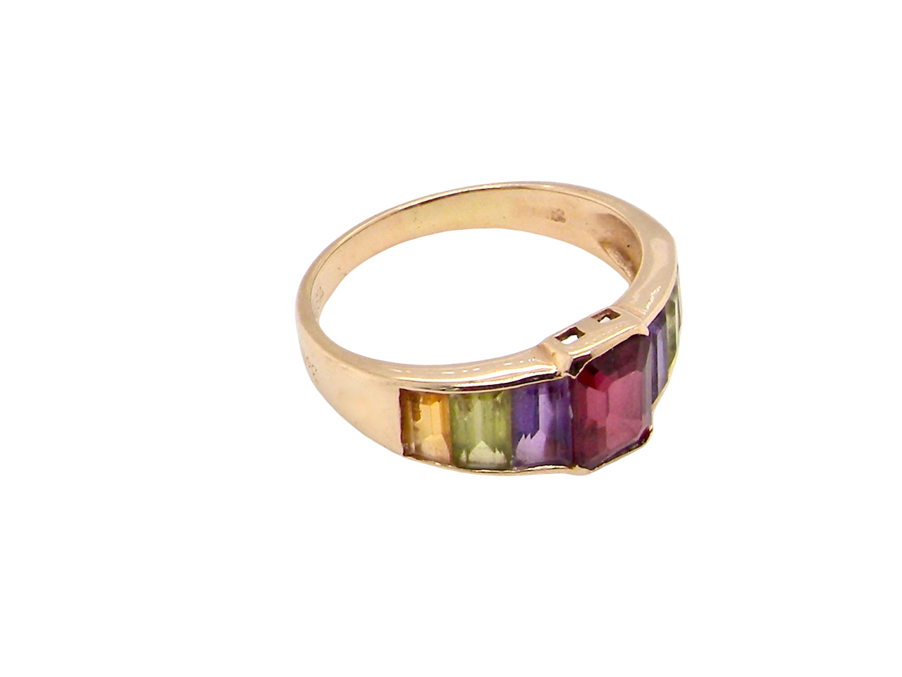 A multi gemstone dress ring