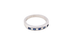top An 18 carat white gold half hoop eternity ring. Set with princess cut white diamonds, total of four- estimated 0.40 carats (2.4mm each) colour H-j, clarity Si.