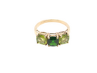 top  striking vintage dress ring showcases a cushion-cut spinel 