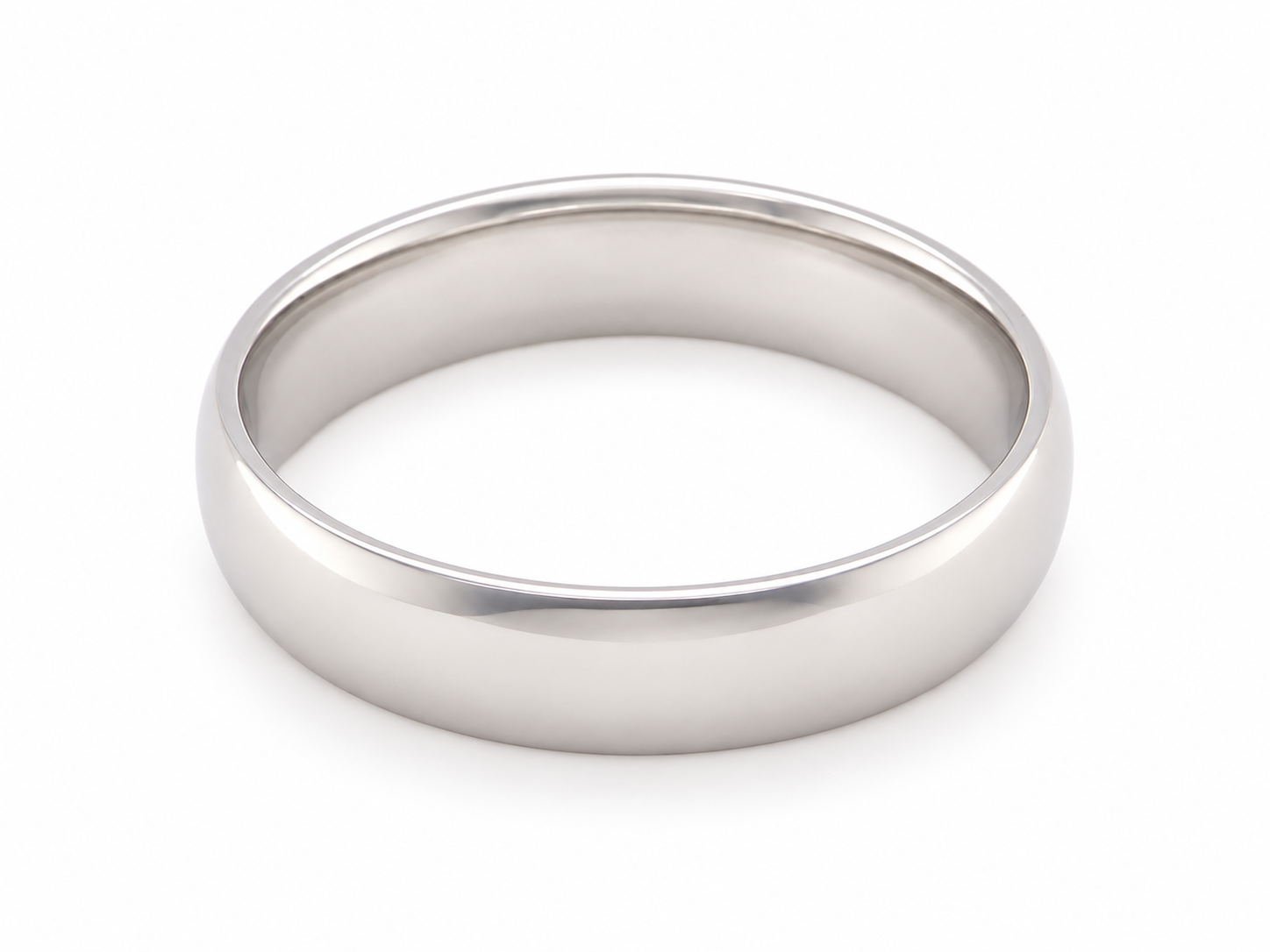 A classic dome-shaped metal band ring in a polished  finish, shown on a clean white background.