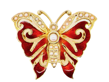 9 carat gold butterfly brooch