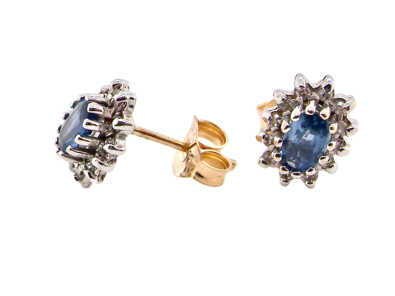 Vintage sapphire and diamond earrings