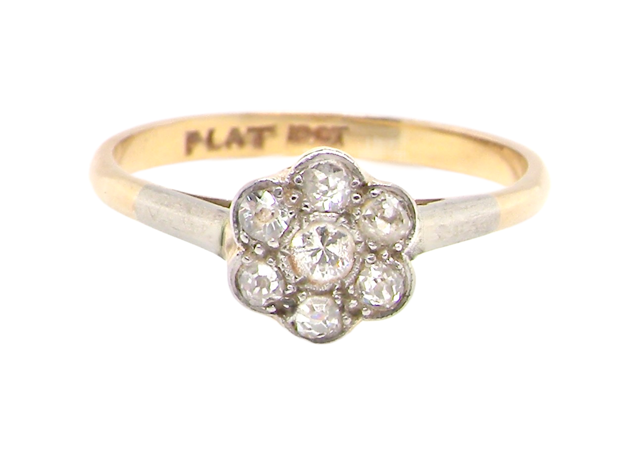  Edwardian diamond cluster ring