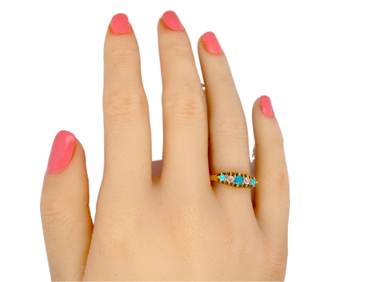 Turquoise with 2025 diamond rings