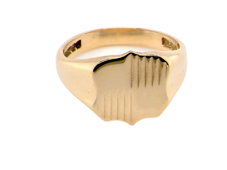 Vintage man's shield shape signet ring