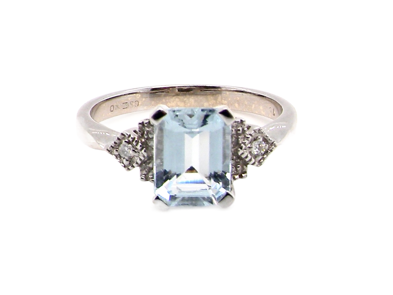 Small aquamarine clearance ring