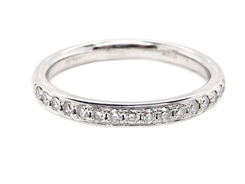 vintage 18 carat white gold diamond eternity ring