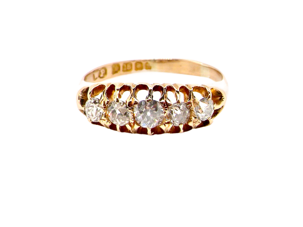 18 carat gold antique diamond ring