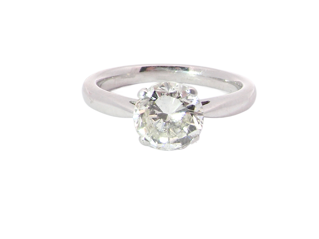 vintage solitaire diamond ring 1.73 carats