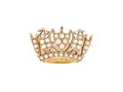 pearl set crown shaped brooch