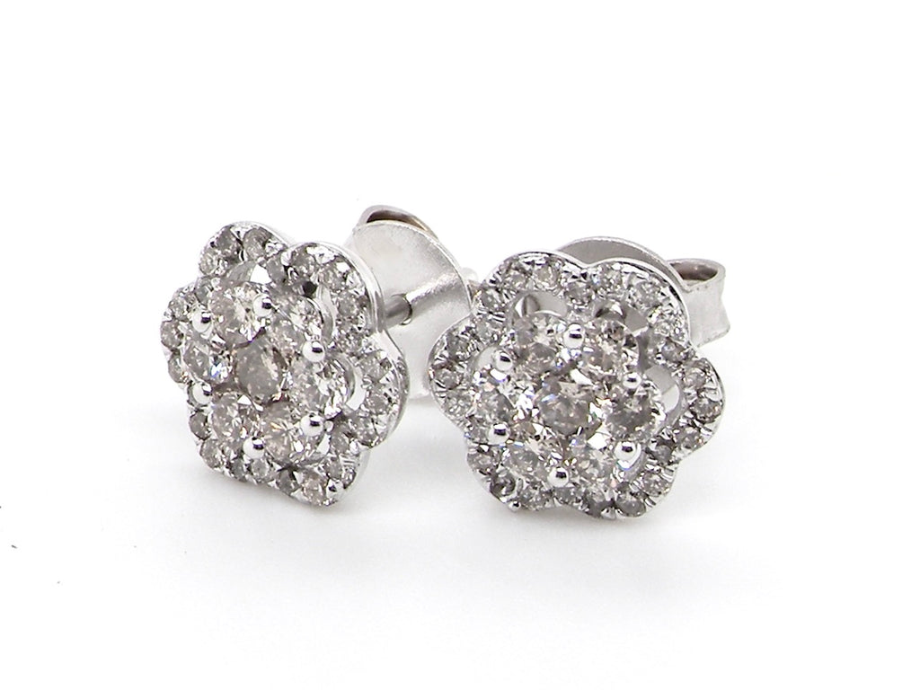 18 carat gold diamond earrings