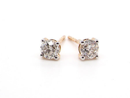 new half carat diamond stud earrings