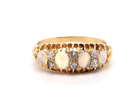 antique opal and diamond ring