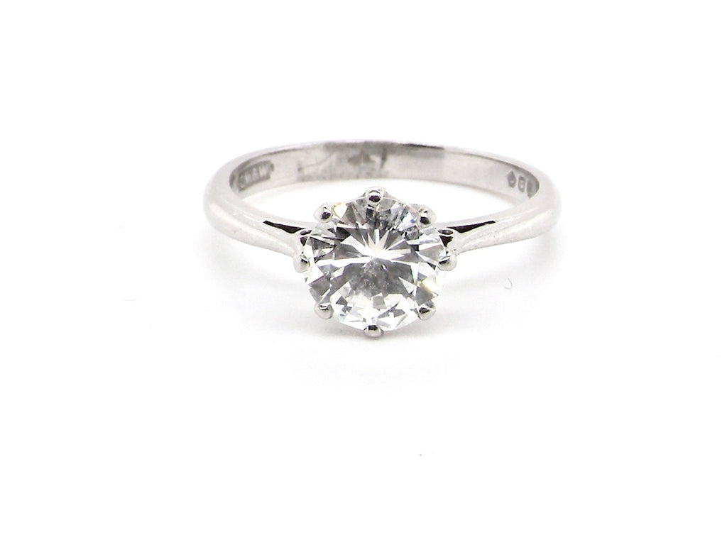 White gold 1.2ct solitaire diamond ring