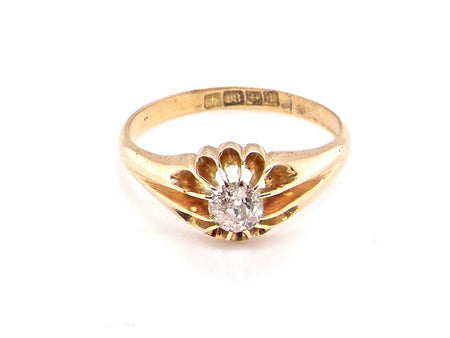 art nouveau 18 carat gold 'gypsy' style diamond ring