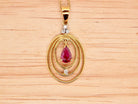 ruby and diamond pendant