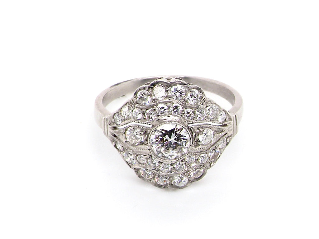 Art Deco diamond cluster ring