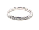 vintage 18 carat white gold half hoop diamond eternity ring