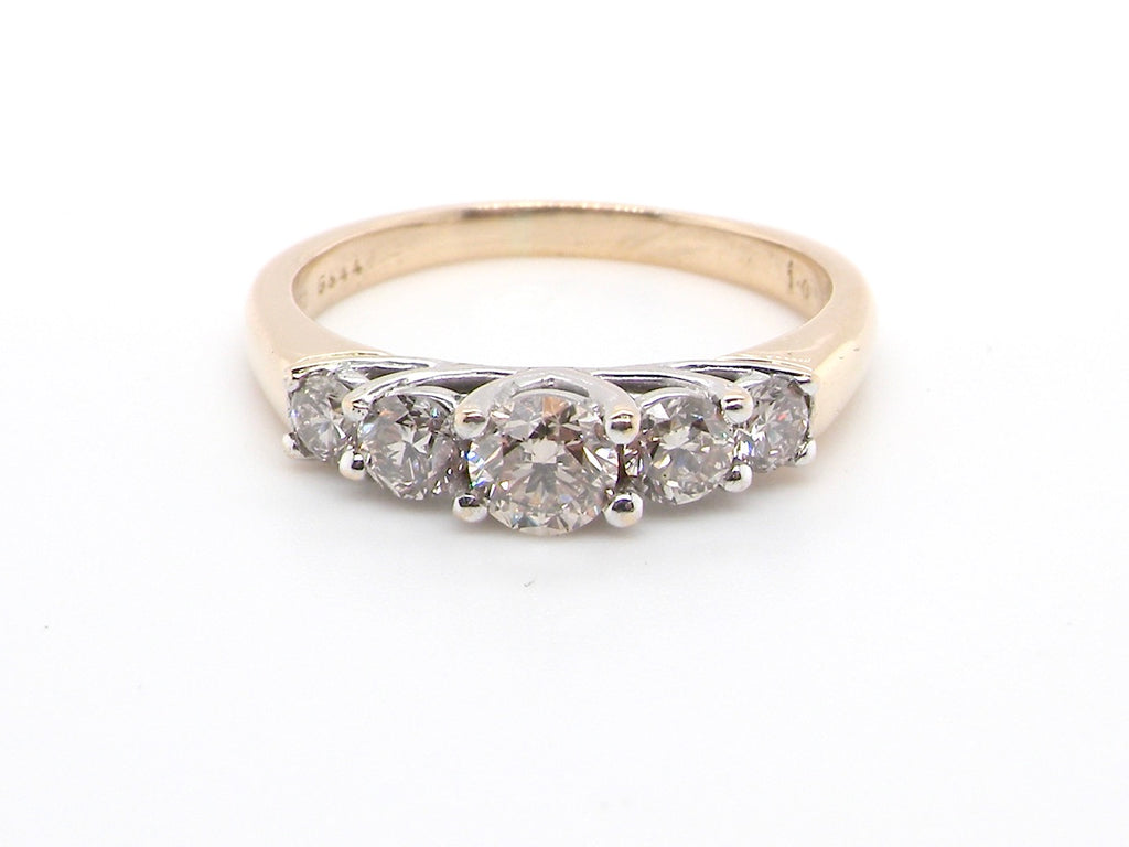 Early 20th Century  five stone diamond ring