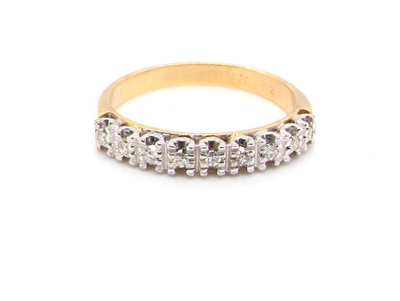 vintage diamond half hoop eternity ring