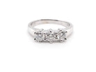 three stone diamond ring