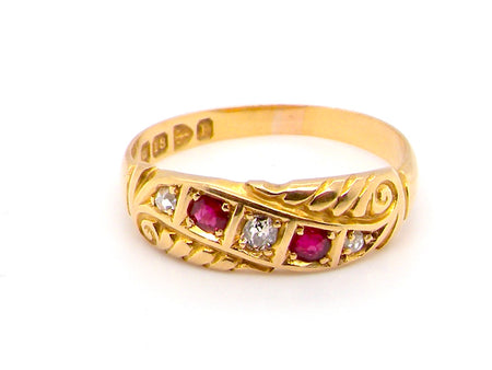  Victorian ruby and diamond ring