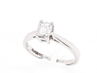 half carat emerald cut solitaire diamond ring