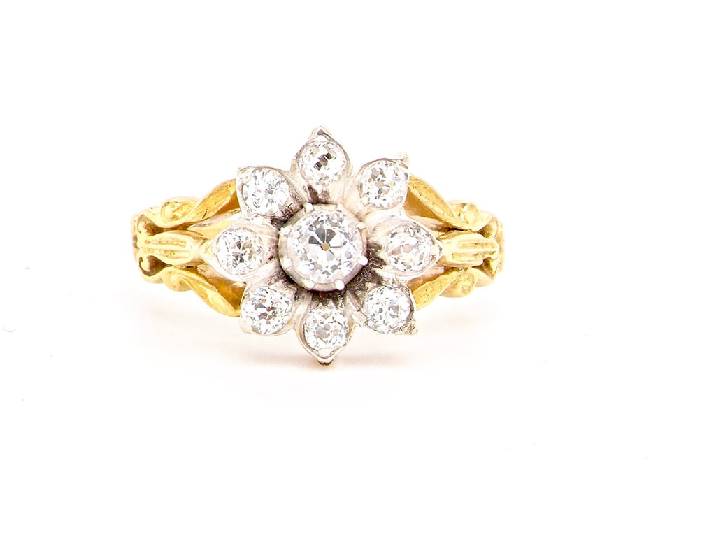 vintage diamond cluster ring