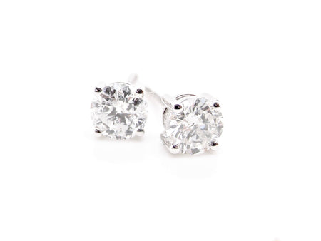 A pair of 0.60 carat diamond earrings