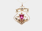 Edwardian pink tourmaline  pendant