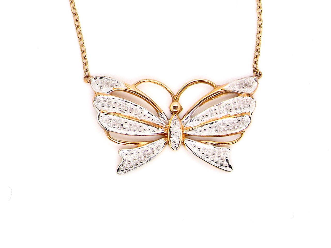 gold butterfly necklace