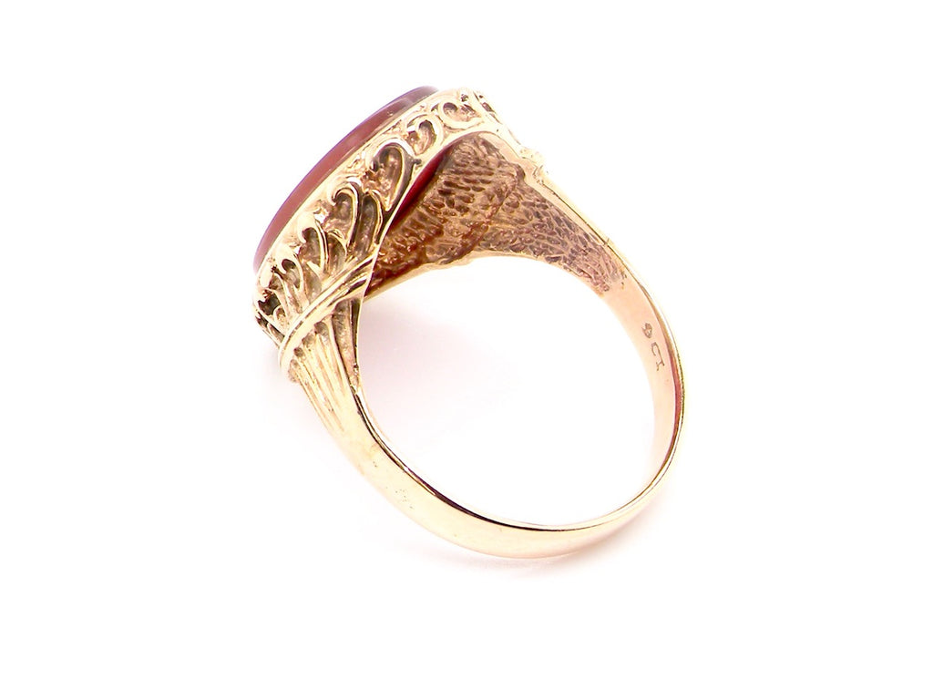 vintage cornelian signet ring