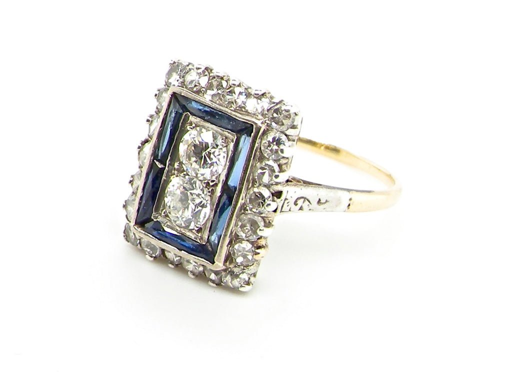 Art Deco sapphire / diamond ring