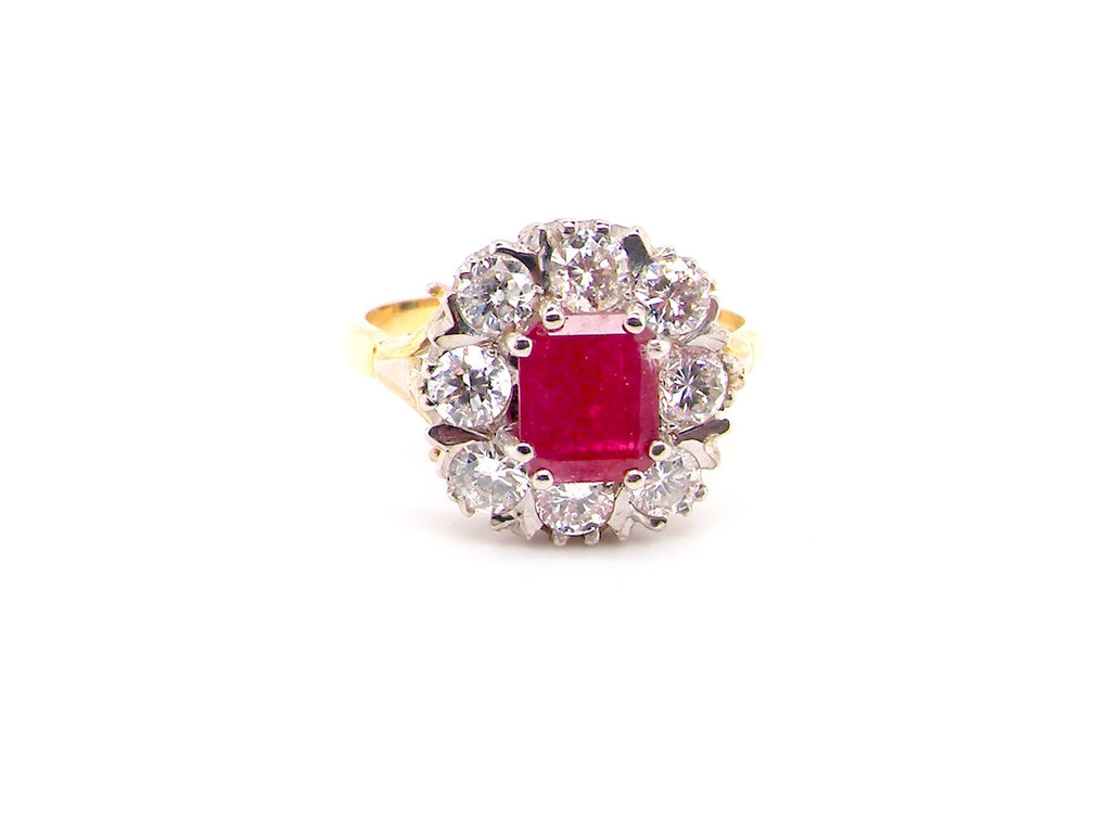 vintage ruby and diamond ring