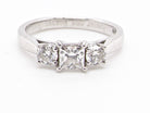 platinum three stone diamond ring