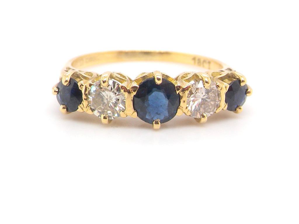 Vintage five stone ring