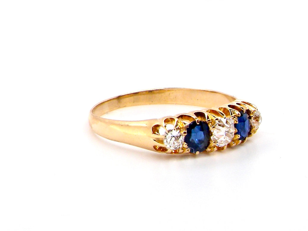 antique sapphire and diamond ring