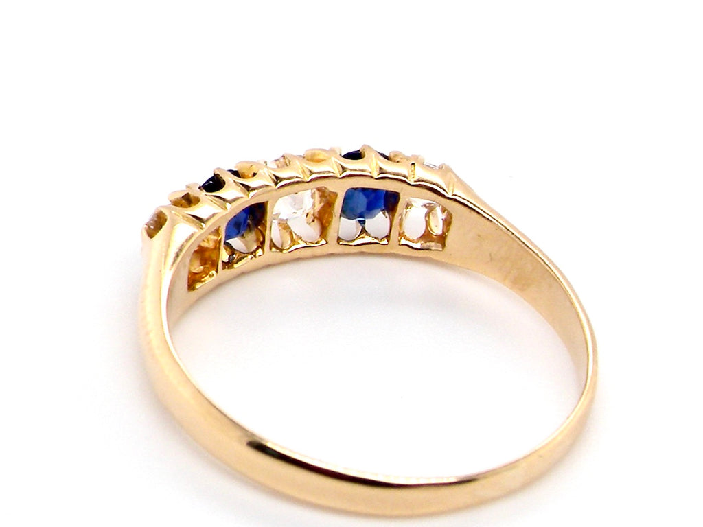 early 20th century sapphire and diamond ring