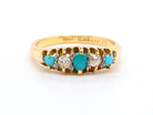 antique turquoise and diamond ring